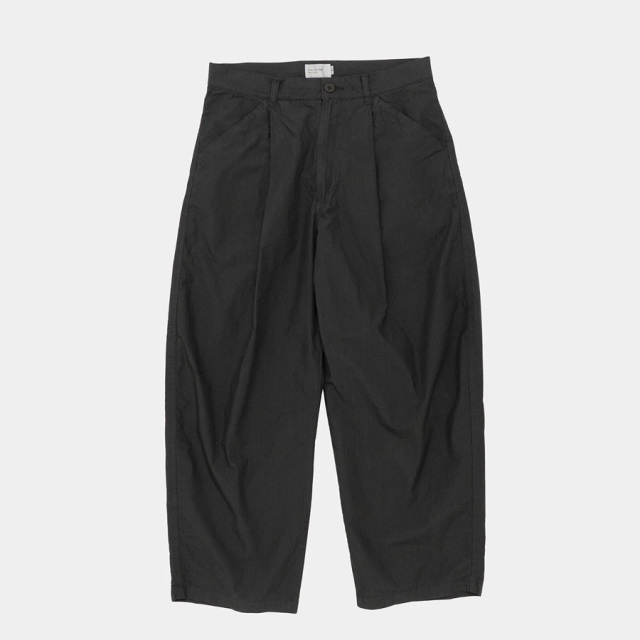 STILL BY HAND (スティルバイハンド)  [ PT09262 ] Typewriter Cotton Wide Pants / タイプライター コットン ワイドパンツ (BROWN CHARCOAL) (INK BLACK)