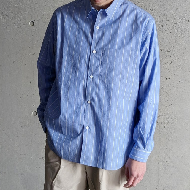 STILL BY HAND (スティルバイハンド)  [ SH00221 ] Regular collar shirt 先染め レギュラーカラーシャツ (BLUE STRIPE) (NAVY STRIPE) (WHITE)