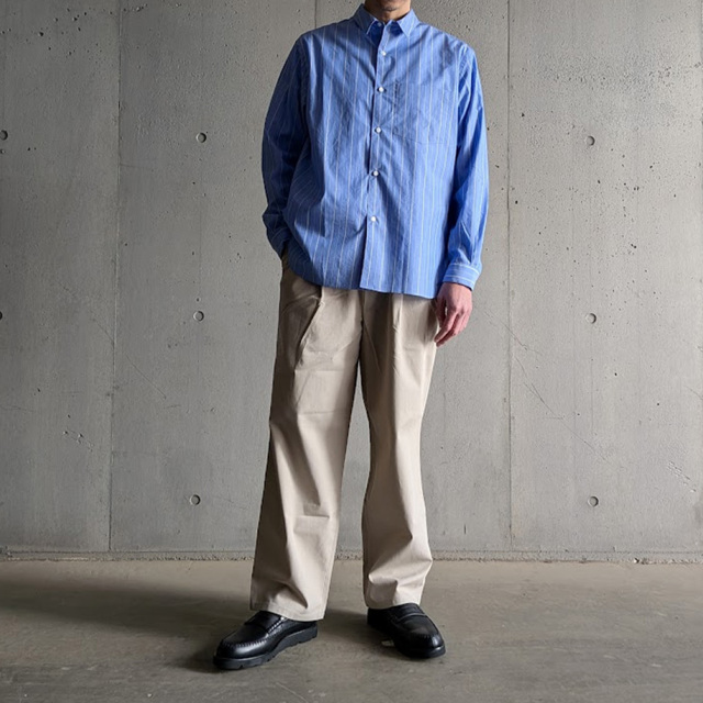 STILL BY HAND (スティルバイハンド)  [ SH00221 ] Regular collar shirt 先染め レギュラーカラーシャツ (BLUE STRIPE) (NAVY STRIPE) (WHITE)