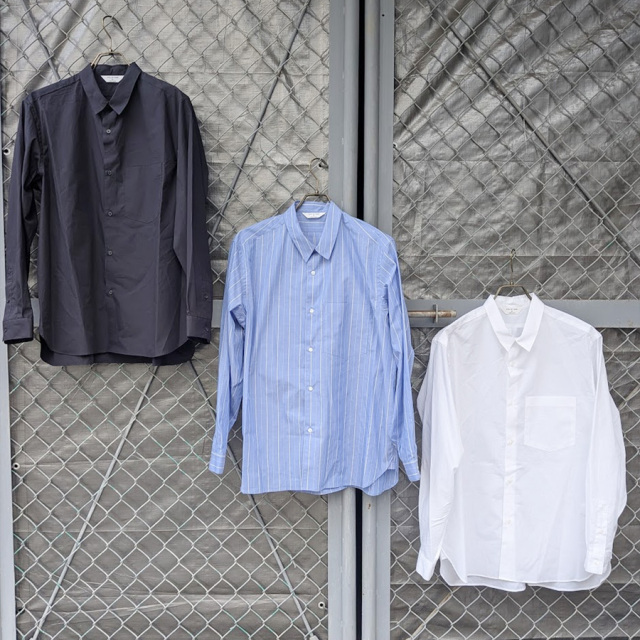 STILL BY HAND (スティルバイハンド)  [ SH00221 ] Regular collar shirt 先染め レギュラーカラーシャツ (BLUE STRIPE) (NAVY STRIPE) (WHITE)