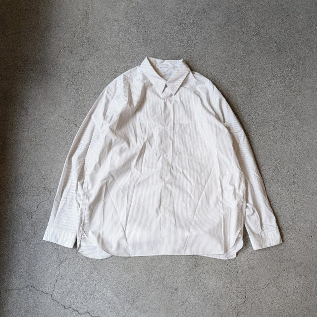 STILL BY HAND (スティルバイハンド)  [ SH00221 ] Regular collar shirt 先染め レギュラーカラーシャツ (BLUE STRIPE) (WHITE STRIPE) (WHITE)