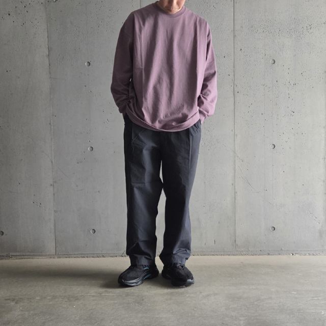 STILL BY HAND (スティルバイハンド)  [ PT02253 ] Garment-dye deep tuck pants/ガーメントダイ ディープタック パンツ (GREIGE) (BLUE CHARCOAL)