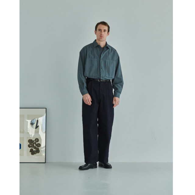 STILL BY HAND (スティルバイハンド)   [ SH01253 ] Garment-dye over shirt ガーメントダイオーバーシャツ (
BLUE GREY) (PALE ORANGE)