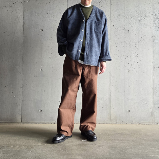 SUNNY ELEMENT (サニーエレメント) [ Museum Shirt Facing ]　カーディガン シャツ (Melange Blue)