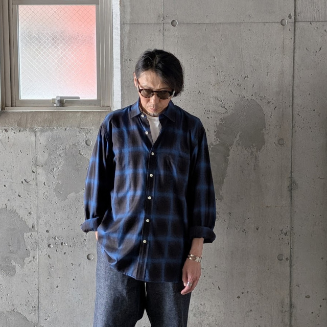 SUNNY ELEMENT (サニーエレメント) [ SLEEPING SHIRTS 3/4 ]　スリーピングシャツ 3/4 (BLACK/BLUE CHECK)