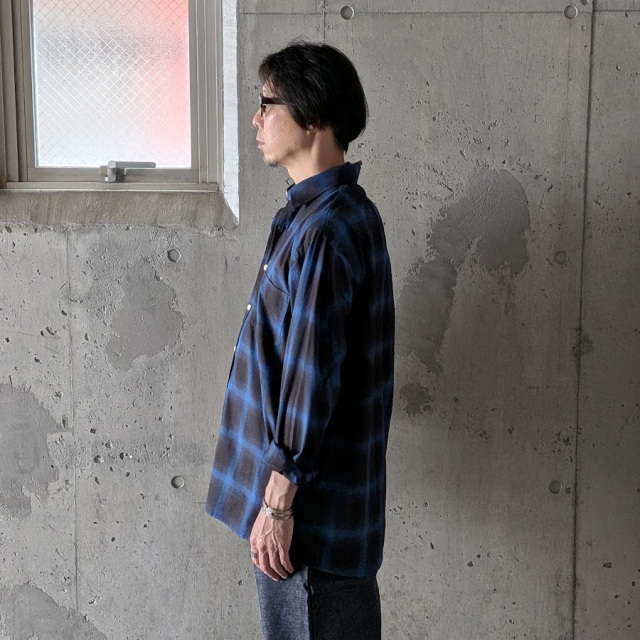 SUNNY ELEMENT (サニーエレメント) [ SLEEPING SHIRTS 3/4 ]　スリーピングシャツ 3/4 (BLACK/BLUE CHECK)