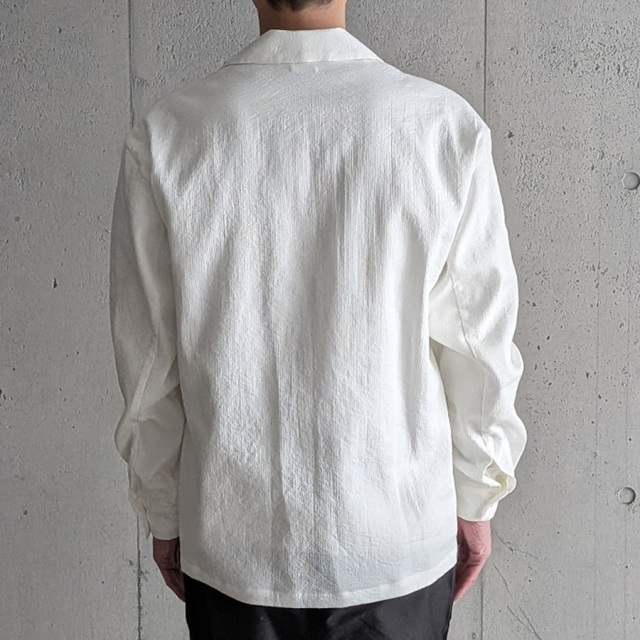 SEEALL (シーオール) SAU63 SH182 [ OPENCOLLAR 50'S SHIRTS ] オープンカラー 50年代 シャツジャケット (WHITE)