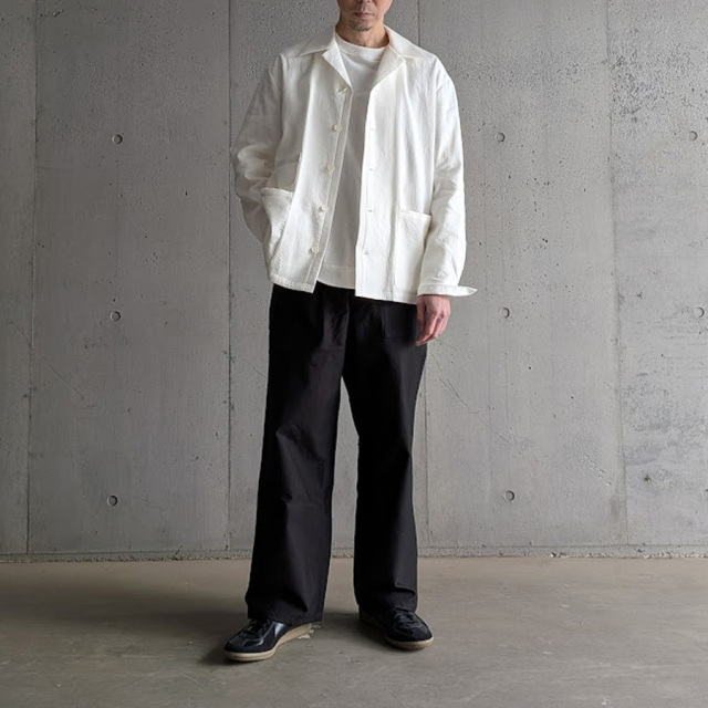 SEEALL (シーオール) SAU63 SH182 [ OPENCOLLAR 50'S SHIRTS ] オープンカラー 50年代 シャツジャケット (WHITE)