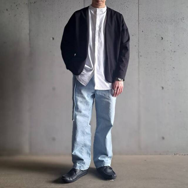 SEEALL (シーオール) [ EXTRA OVER BAND COLLAR SHIRTS ]  エクストラオーバー バンドカラー バンドカラーシャツ (WHITE)(BLACK)(MILITARY OLIVE)