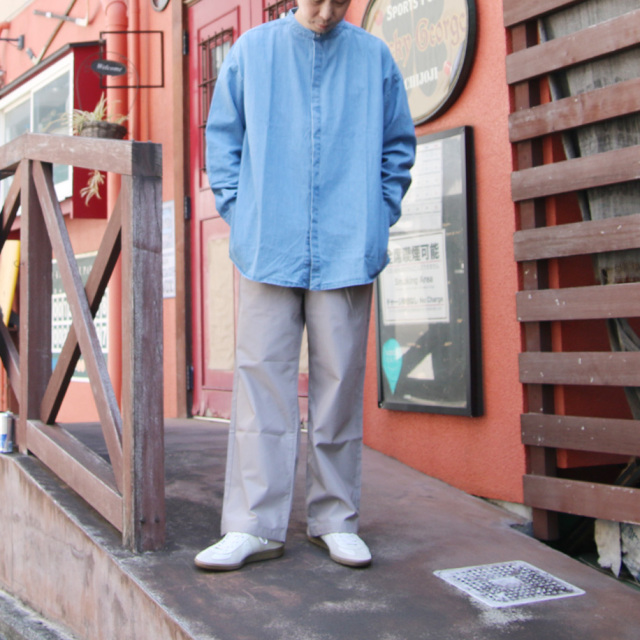 SEEALL (シーオール) [ EXTRA OVER BAND COLLAR SHIRTS ]  エクストラオーバー バンドカラー バンドカラーシャツ  (DENIM)