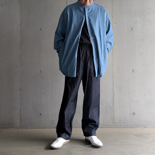 SEEALL (シーオール) [ EXTRA OVER BAND COLLAR SHIRTS ]  エクストラオーバー バンドカラー バンドカラーシャツ  (DENIM)