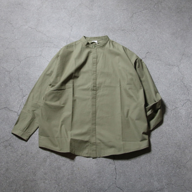 SEEALL (シーオール) [ EXTRA OVER BAND COLLAR SHIRTS ]  エクストラオーバー バンドカラー バンドカラーシャツ (WHITE)(BLACK)(MILITARY OLIVE)