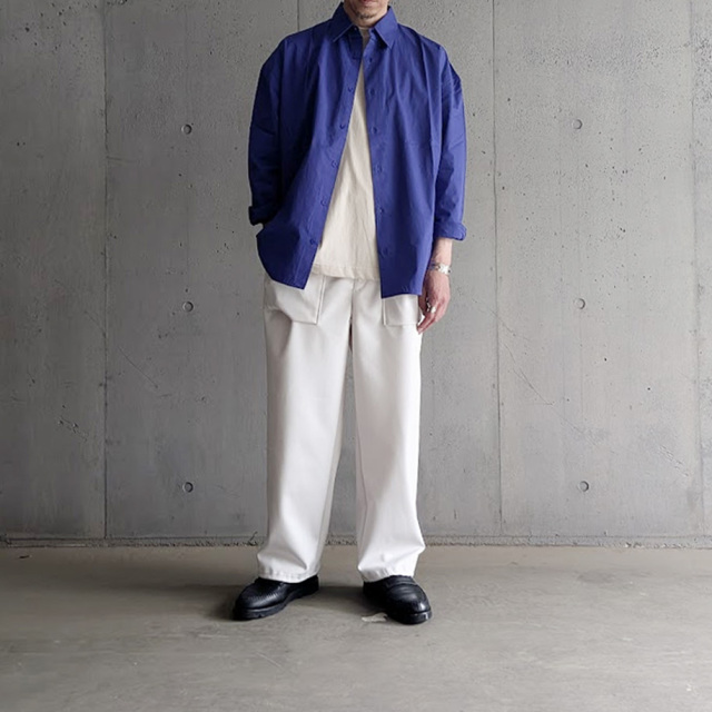 SEEALL (シーオール) [ REGULAR COLLAR SHIRTS ] レギュラーカラーシャツ (KELEN BLUE) (BLACK)