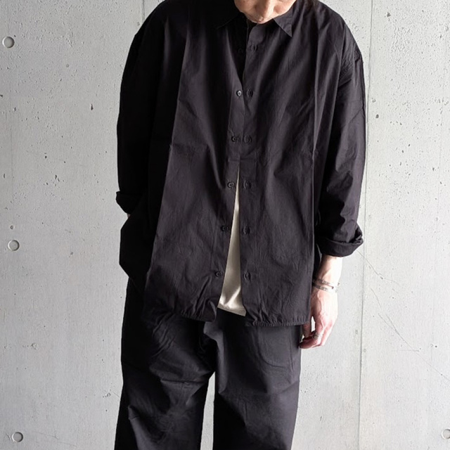 SEEALL (シーオール) [ REGULAR COLLAR SHIRTS ] レギュラーカラーシャツ (KELEN BLUE) (BLACK)