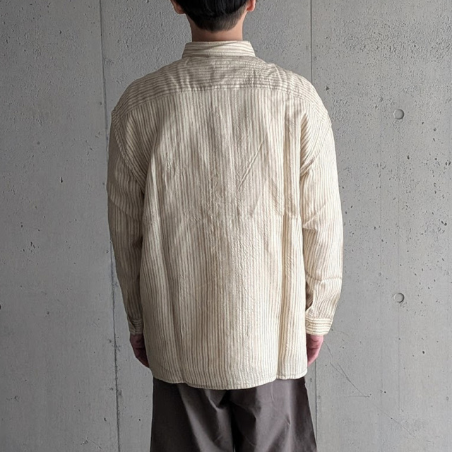 SEEALL (シーオール) [ REGULAR COLLAR SHIRTS ] レギュラーカラーシャツ (NATURAL STRIPE)