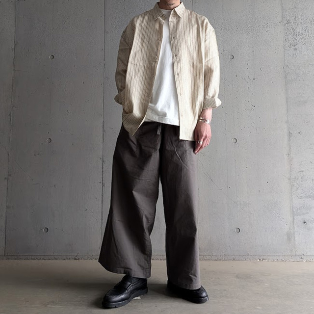 SEEALL (シーオール) [ REGULAR COLLAR SHIRTS ] レギュラーカラーシャツ (KELEN BLUE) (BLACK)