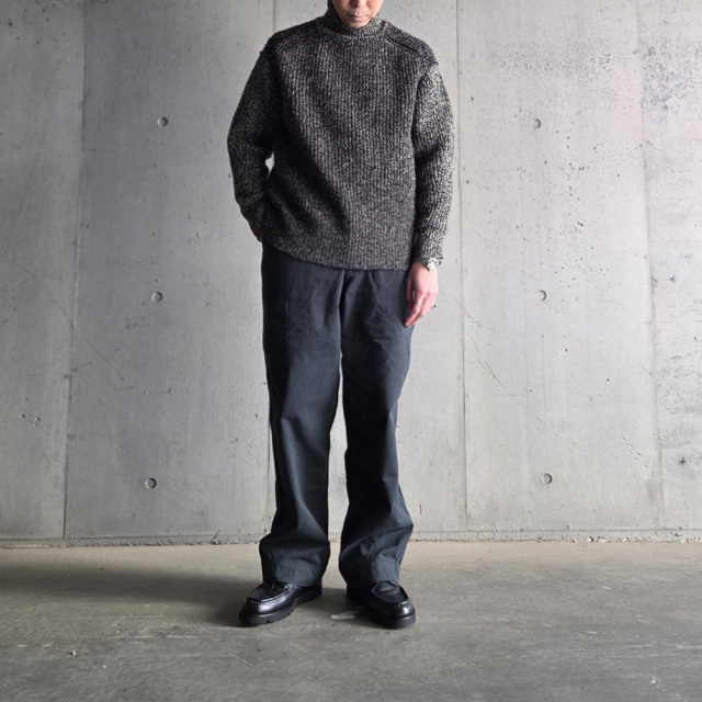 slopeslow (スロープスロー) 1253014-252SLP [ brushed yak / shetland wool TURTLE NECK SWEATER ] タートルネック セーター (BLACK CANDY)