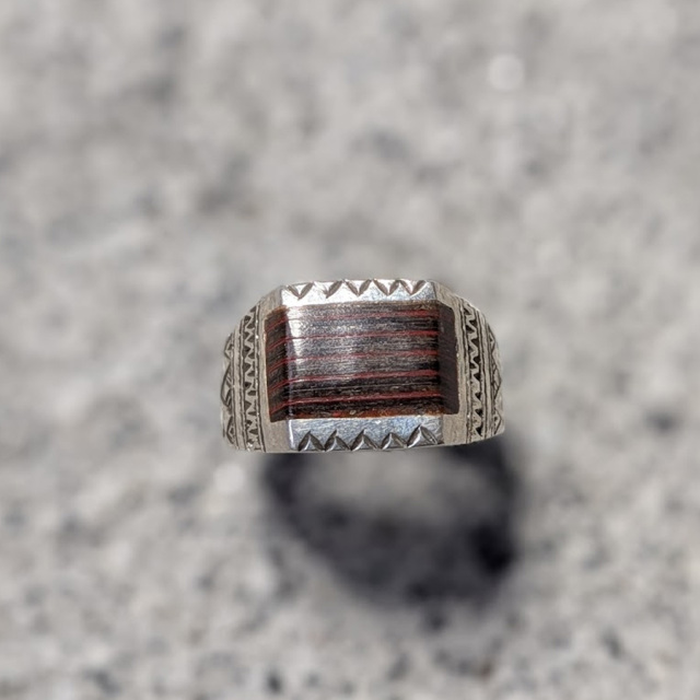 TOUAREG SILVER (トゥアレグシルバー) [EBONY (LARGE) / RING] リング (SILVER/EBONY WOOD)