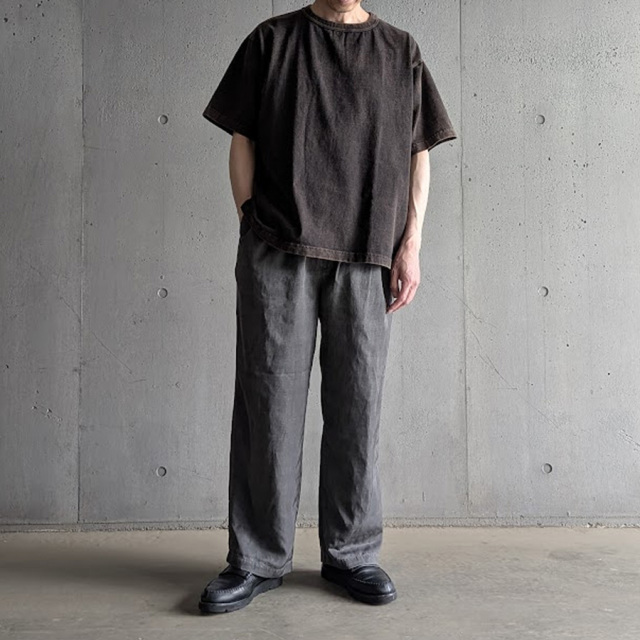　TOUGHER ( タッファー ) BREA S/S TEE (CHEMICAL) / クルーネック S/S Tシャツ (Bleach BLACK)