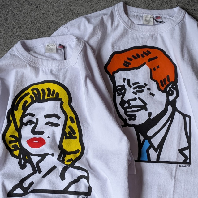 　TOUGHER ( タッファー ) BREA S/S TEE (かせき CIDER/GENTLEMAN) (かせき CIDER/BLONDE LADY) / クルーネック S/S プリント Tシャツ(かせき CIDER/GENTLEMAN) (かせき CIDER/BLONDE LADY)