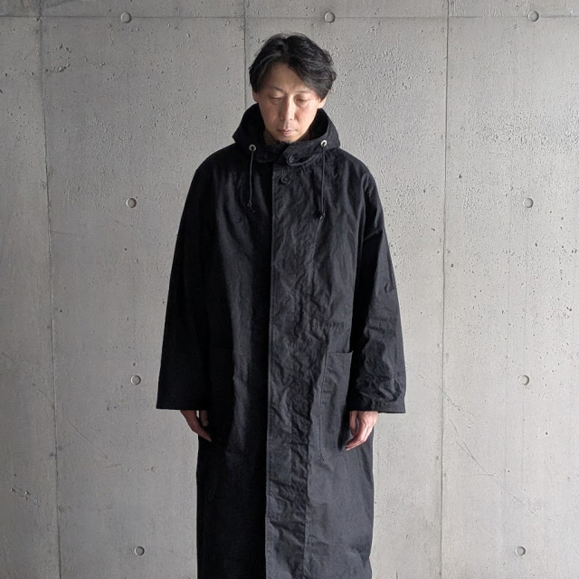 TUKI (ツキ) 0195 [ HOODED PARKA ]　コットンウェザークロス フーデッドパーカ (BLACK) 