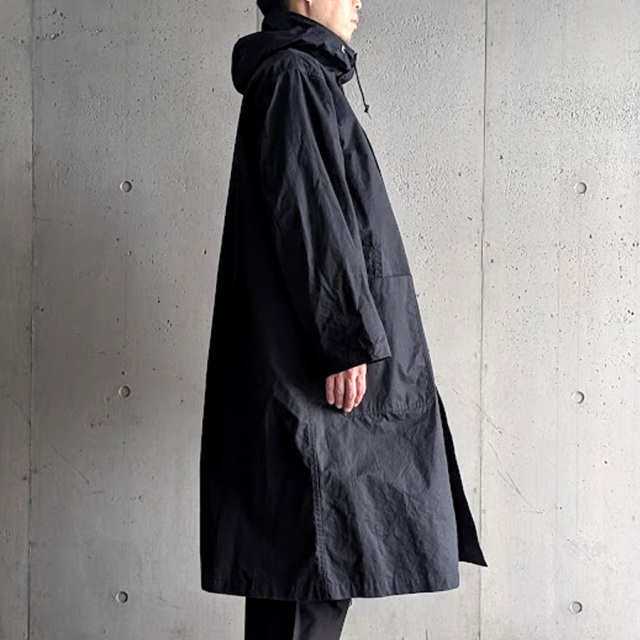 TUKI (ツキ) 0195 [ HOODED PARKA ]　コットンウェザークロス フーデッドパーカ (BLACK)