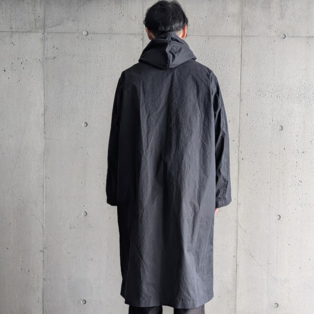 TUKI (ツキ) 0195 [ HOODED PARKA ]　コットンウェザークロス フーデッドパーカ (BLACK)