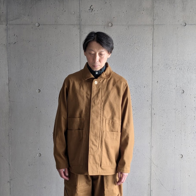 TUKI (ツキ) 0209 [ WORK JACKET / HEAVY BRASHED DRIL]　ブラッシュド ドリル ワークジャケット (CAMEL) 