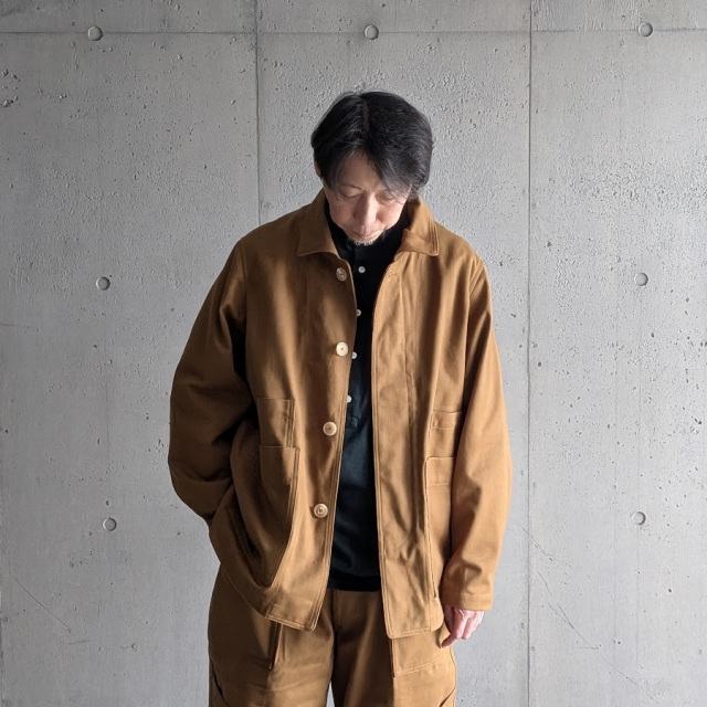 TUKI (ツキ) 0209 [ WORK JACKET / HEAVY BRASHED DRIL]　ブラッシュド ドリル ワークジャケット (CAMEL) 