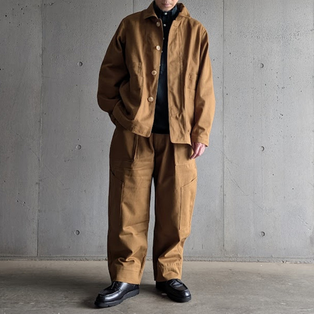 TUKI (ツキ) 0209 [ WORK JACKET / HEAVY BRASHED DRIL]　ブラッシュド ドリル ワークジャケット (CAMEL) 