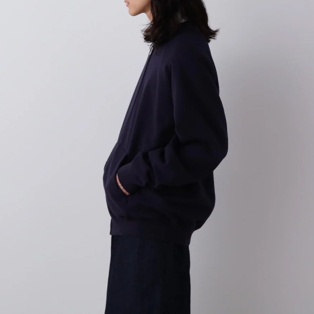 Y (ワイ) 1656125439 [ ORGANIC COTTON HEAVY WEIGHT FLEECE ZIP UP BLOUSON ] オーガニックコットンチノ アジャスタートラウザーズ (NAVY)