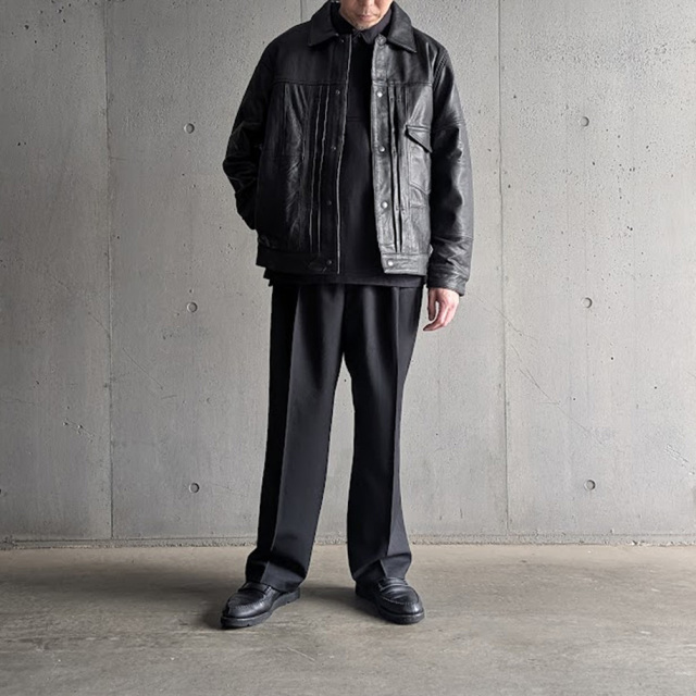 YOUSED (ユーズド) [ 3POCKET 1st LEATHER JACKET ] リメイク ファーストタイプ 3ポケット レザージャケット (BLACK) 