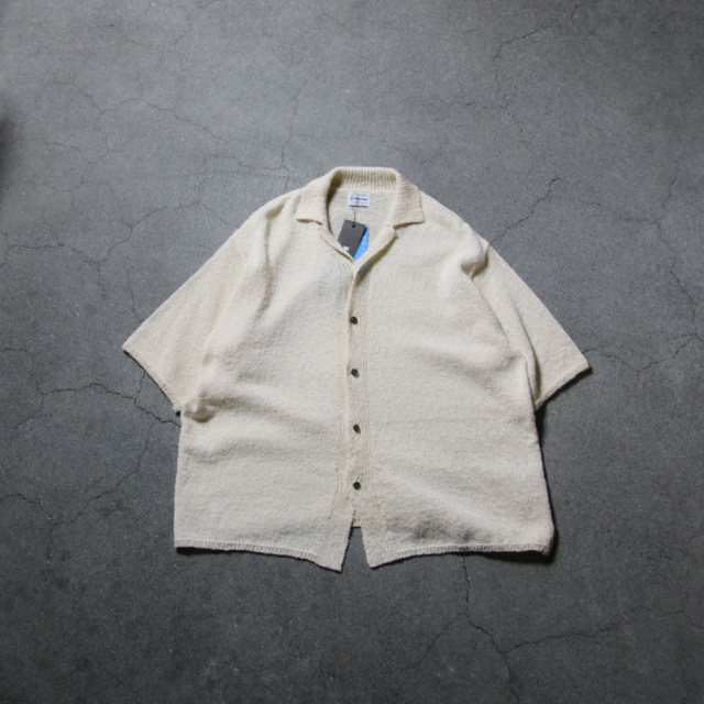 YONETOMI NEW BAISC (ヨネトミ ニューベーシック) 95-252-023 [ GIMA SLUB KNIT SHIRT ] ギマスラブニット シャツ (PINK) (BLACK) (IVORY)