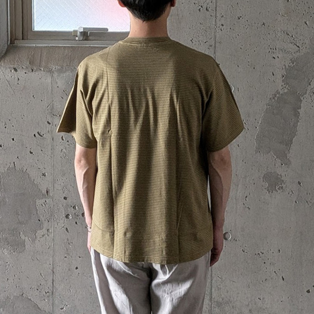 YONETOMI NEW BAISC (ヨネトミ ニューベーシック) 95-262-034 [GARMENT DYE BORDER T-SHIRT] ガーメントダイ ボーダーTシャツ (RED/SAX)(OLIVE/BROWN)(BLACK NAVY/WHITE)