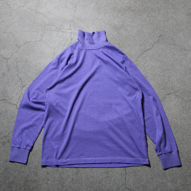 YONETOMI NEW BAISC (ヨネトミ ニューベーシック) 95-254-019 [GARMENT DYED RANDOM BORDER T-SHIRT/TURTLE・LONG SLEEVE] ガーメントダイ ボーダーT /タートルネックロングスリーブカットソー (4COLOR)