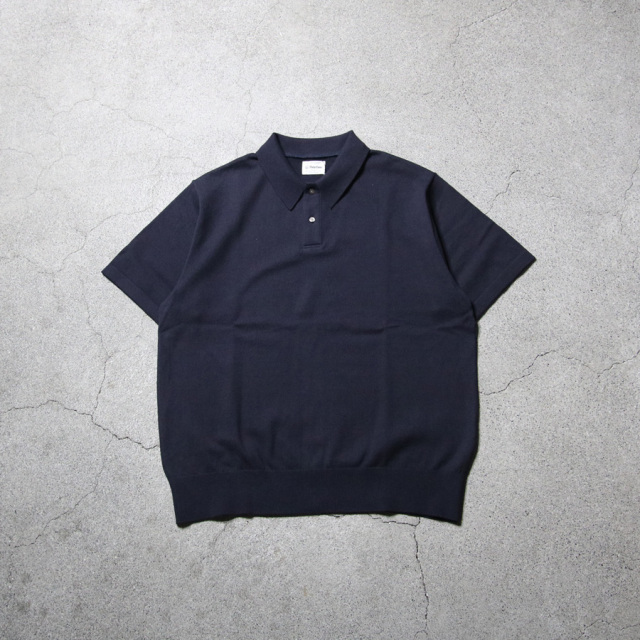 YONETOMI NEW BAISC (ヨネトミ ニューベーシック) 95-262-024 [LIGHT WEAVE COTTON  P/L] ライトウェーブコットン ニット ポロシャツ (NAVY) (YELLOW)
