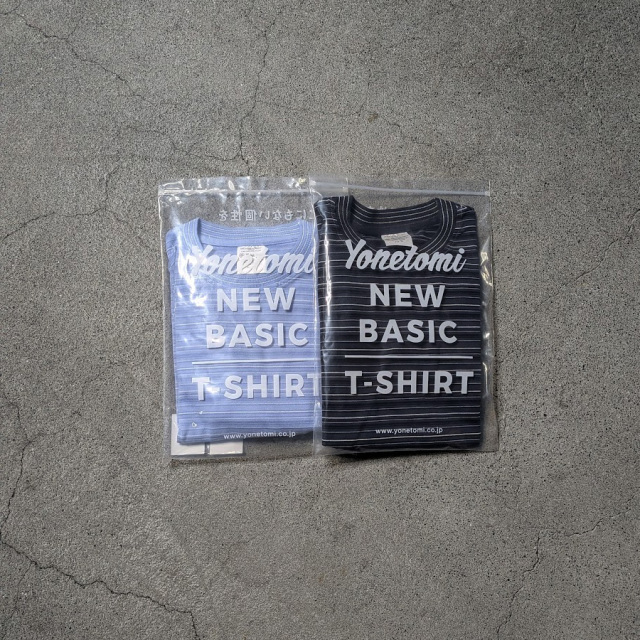 YONETOMI NEW BAISC (ヨネトミ ニューベーシック) 95-262-035 [GARMENT DYED RANDOM BORDER T-SHIRT] ガーメントダイ ランダムボーダーTシャツ (SAX/WHITE)(BLACK NAVY/WHITE)