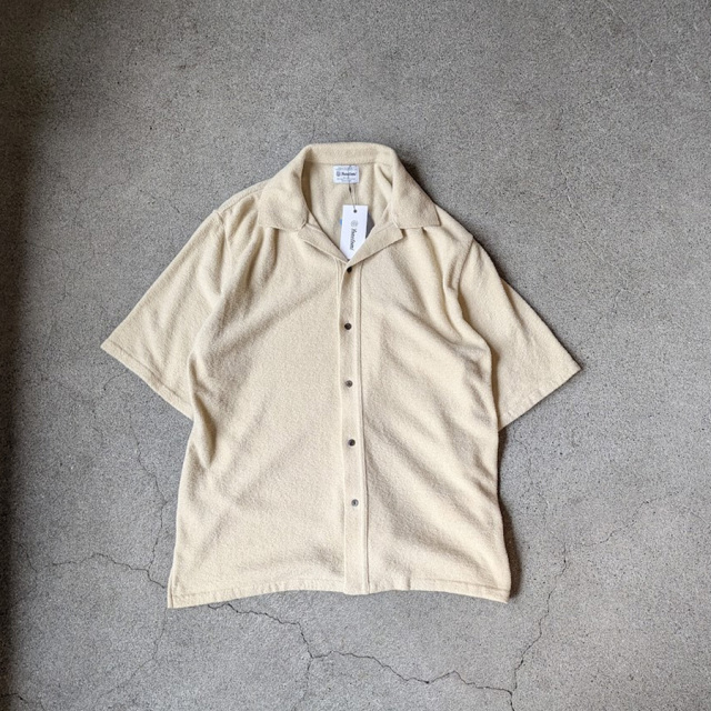 YONETOMI NEW BAISC (ヨネトミ ニューベーシック) 95-262-028 [ SURFER MOLE KNIT SHIRT ] サーファーモールニット シャツ (YELLOW) (IVORY)