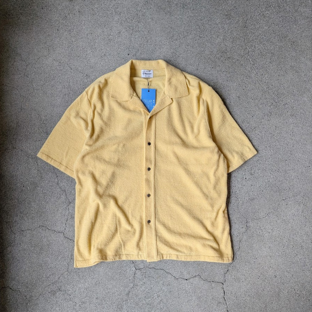 YONETOMI NEW BAISC (ヨネトミ ニューベーシック) 95-262-028 [ SURFER MOLE KNIT SHIRT ] サーファーモールニット シャツ (YELLOW) (IVORY)