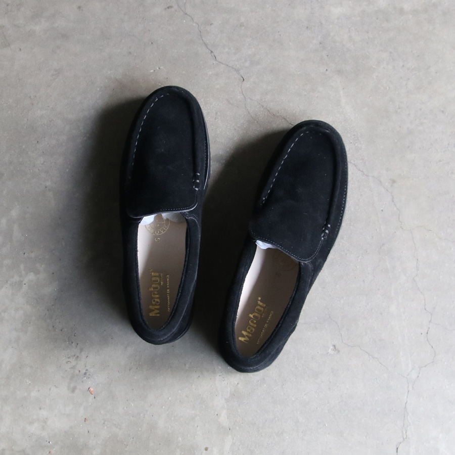 Marbot(マルボー)  MAR2412002 [ MOCCASIN LOAFER ] Vibram SOLE スエード モカシンローファー (BLACK)