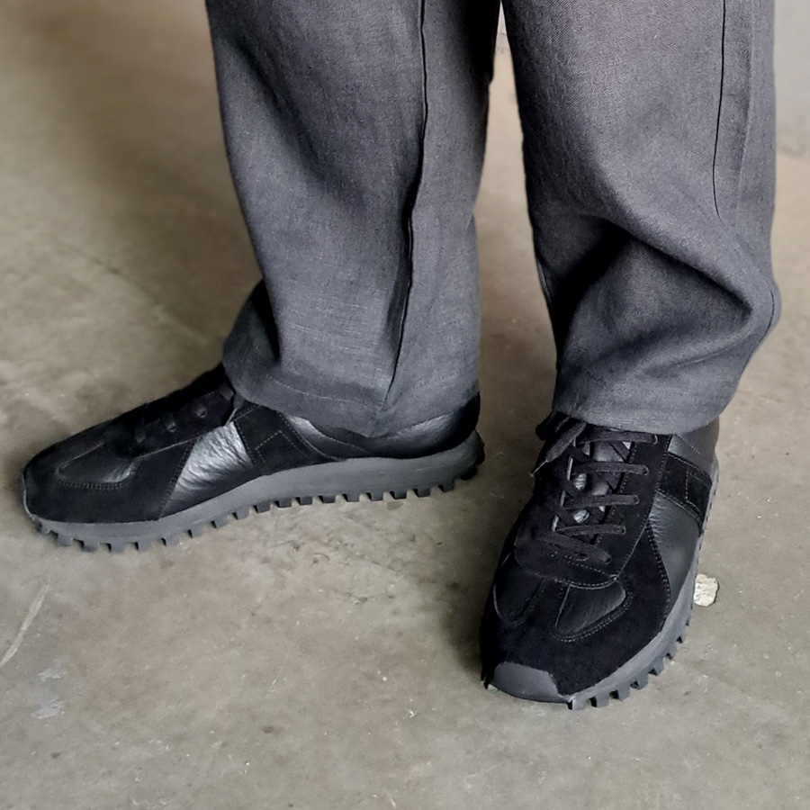 NOVESTA (ノヴェスタ) [GERMAN TRAINER LEATHER TRAIL] ジャーマントレーナー レザートレイル スニーカー (BLACK)