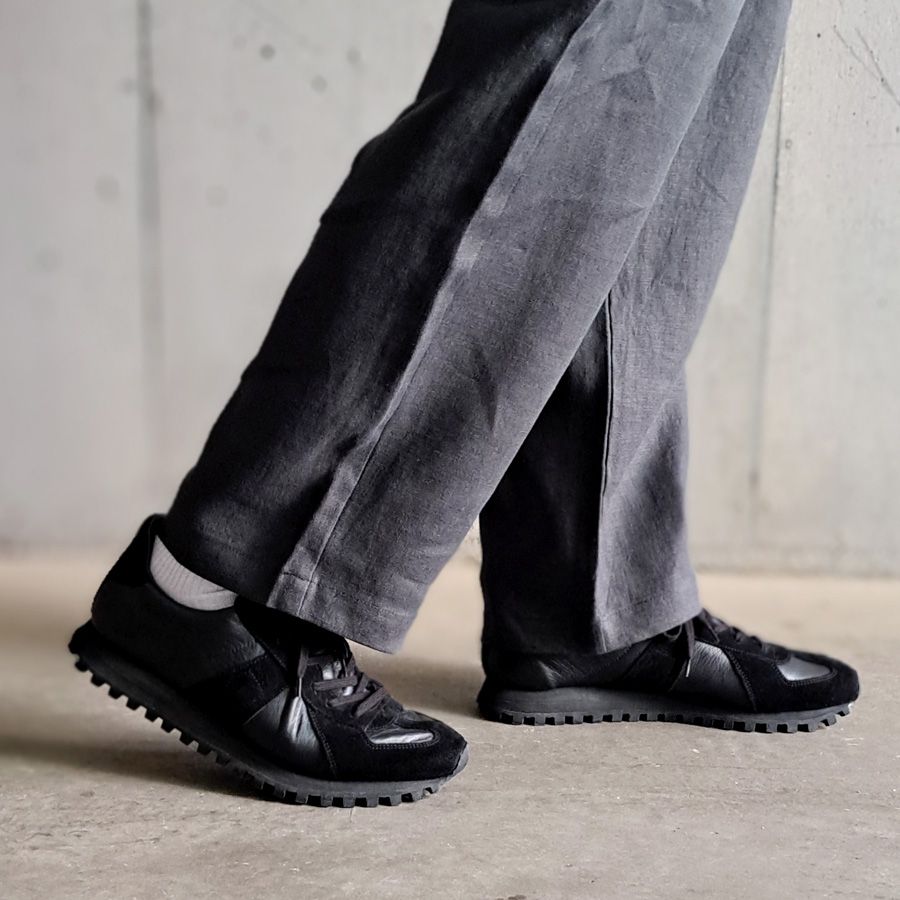 NOVESTA (ノヴェスタ) [GERMAN TRAINER LEATHER TRAIL] ジャーマントレーナー レザートレイル スニーカー (BLACK)