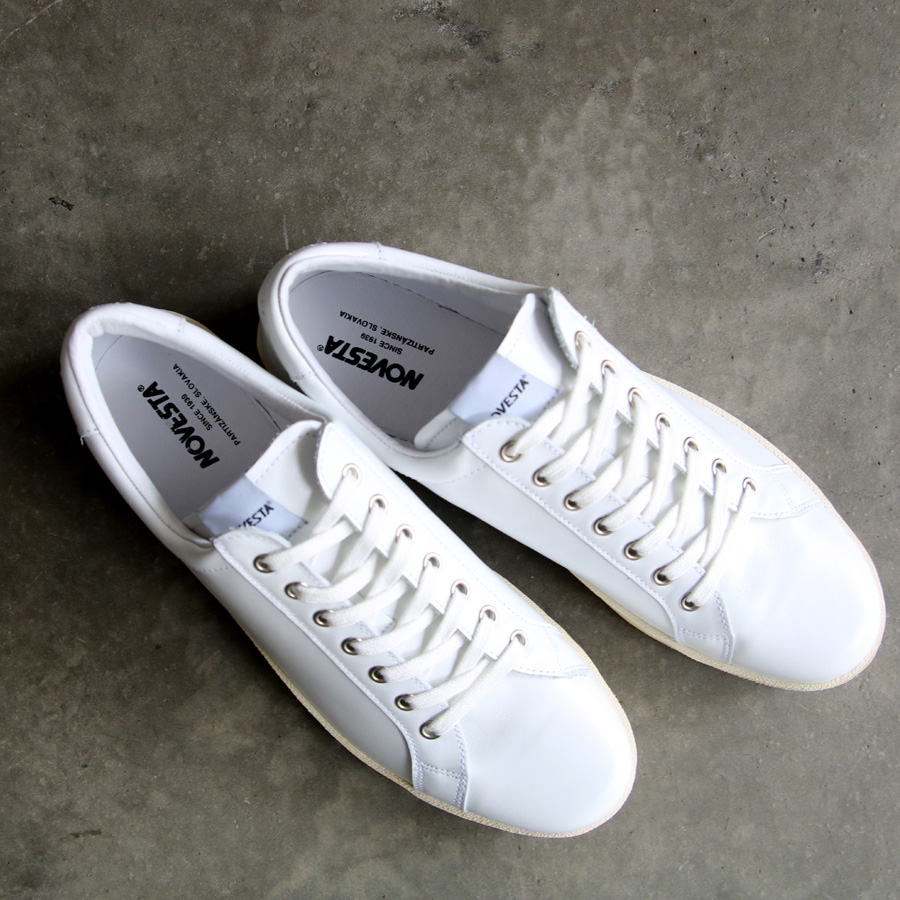 NOVESTA (ノヴェスタ) [ITOH CLASSIC] ローカット レザースニーカー (WHITE/ECRU)