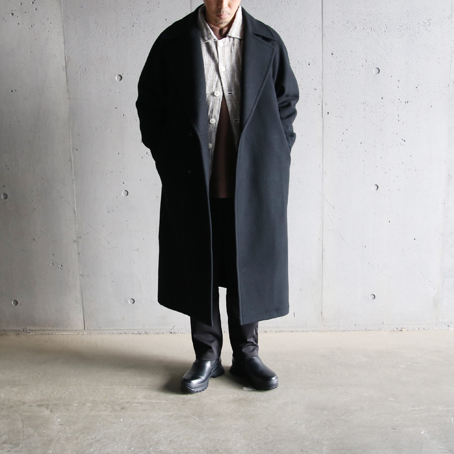 PRODUCT LAB.(プロダクトラボ) [PLC2W013] POLO COAT / Super 100's [PECOLAMB] ウール ポロ コート (BLACK) 