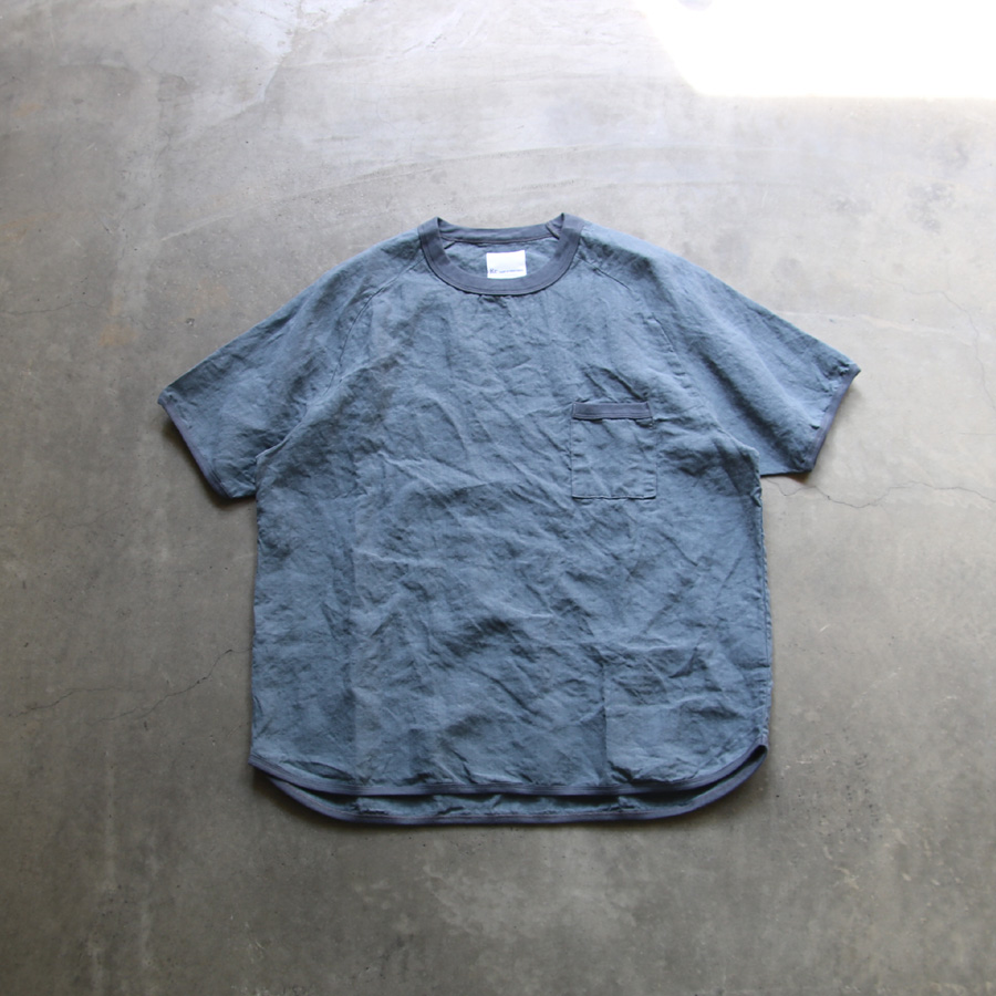 Re made in tokyo japan (アールイーメイドイントウキョウジャパン)  No7919S-CT [ French Linen T-shirt ] フレンチリネン ポケTEE (5COLOUR)