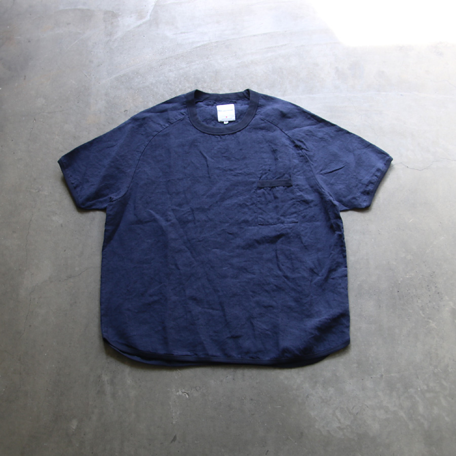 Re made in tokyo japan (アールイーメイドイントウキョウジャパン)  No7919S-CT [ French Linen T-shirt ] フレンチリネン ポケTEE (5COLOUR)