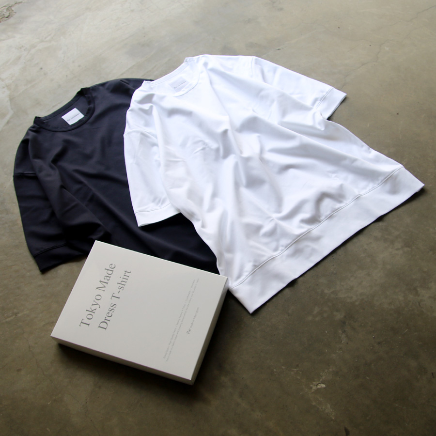 Re made in tokyo japan (アールイーメイドイントウキョウジャパン) No6022S-CT [ Half Sleeve Wide Dress T-Shirt ] ハーフスリーブ ワイド ドレス Tシャツ (WHITE) 