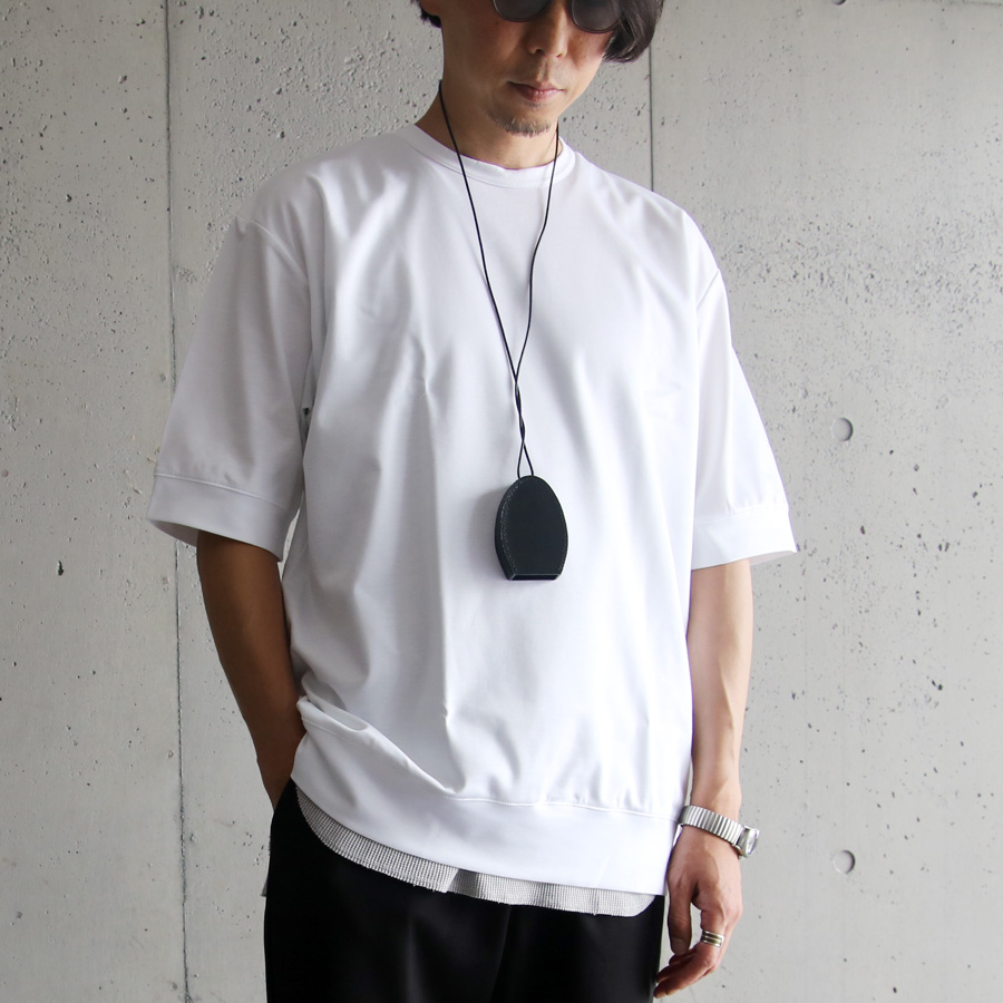 Re made in tokyo japan (アールイーメイドイントウキョウジャパン) No6022S-CT [ Half Sleeve Wide Dress T-Shirt ] ハーフスリーブ ワイド ドレス Tシャツ (WHITE)