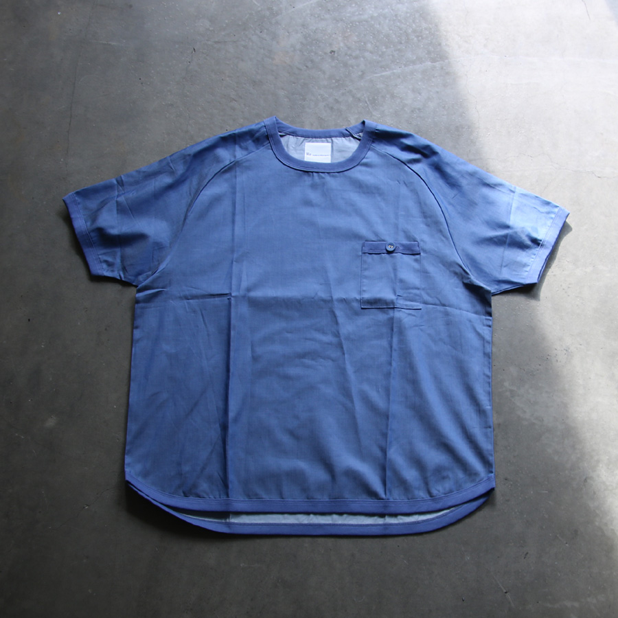 Re made in tokyo japan (アールイーメイドイントウキョウジャパン) No8922S-CT [ Organic Cotton Chambray T-shirt ] オーガニックコットン シャンブレー Tシャツ (INDIGO) 