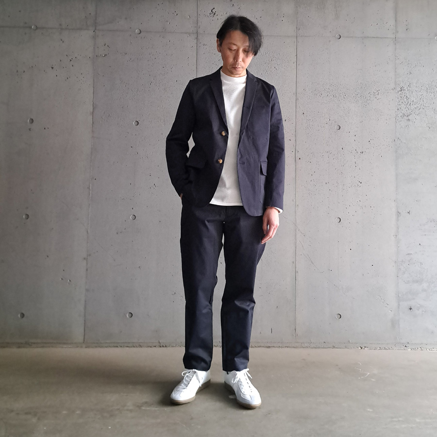 Re made in tokyo japan (アールイーメイドイントウキョウジャパン) No7822S-BT [ Ventile Chino Cloth Slacks ] ベンタイル チノ クロス スラックス (NAVY) 